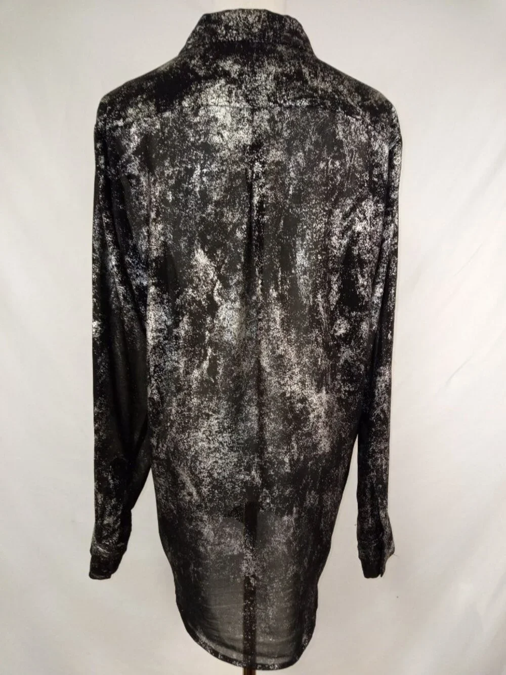 Michael Kors Women's Black/Silver Blouse Sz. M